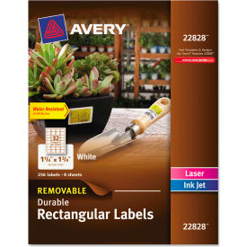 Removable Durable Labels, TrueBlock Technology, 1-1/4 x 1-3/4, Glossy WE, 256/Pk