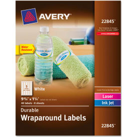 Durable Wraparound Printer Labels, 9-3/4 x 1-1/4, White, 40/Pack