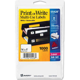 Print or Write Removable Multi-Use Labels, 3/4 x 1, White, 1000/Pack