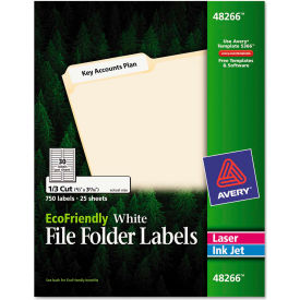 EcoFriendly Labels, 2/3 x 3-7/16, White, 750/Pack