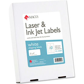 White All-Purpose Labels, 2 x 4, 2500/Box