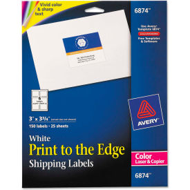 Shipping Labels for Color Laser & Copier, 3 x 3-3/4, Matte White, 150/Pack