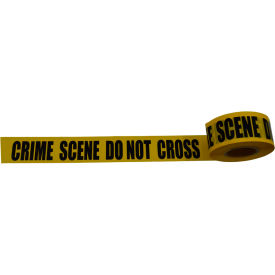 Barricade Tape, 3" x 1000', Yellow, Crime Scene Do Not Cross