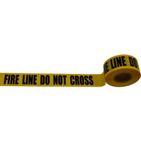"Barricade Tape, Polyethylene, Yellow Tape/Black Print, 3" x 1000'