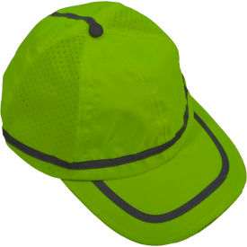 Hi-Visibility Baseball Cap, Polyester Mesh/Oxford, Lime, One Size