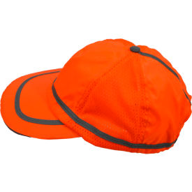 Hi-Visibility Baseball Cap, Polyester Mesh/Oxford, Orange, One Size