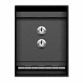 Depository Safe Dual Key Lock - 14-1/2"W x 6"D x 8"H, Black