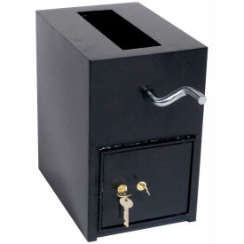 Depository Safe, Dual Key Lock - 14-1/4"W x 8-1/4"D x 13"H, Black