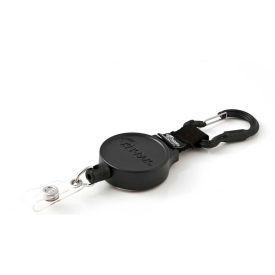 Retractable Key Reel w/36" Polyester Cord Polycarbonate Case Carabiner Clip