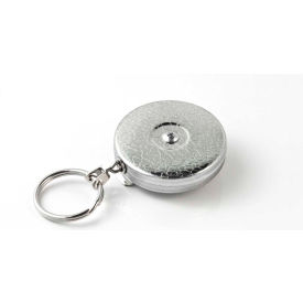Retractable Key Reel with 24" Stainless Steel Chain Chrome Front Steel Belt Clip
