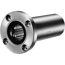 5/8" ID Round Flange Double-Wide Type Linear Bearing with Seals, Steel