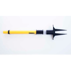 PLUS Plastic Stanchion Stake, 22"-42" Adjustable Height, Yellow
