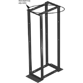 Open 4 Post Rack, 19"x51RU, Alum/Black