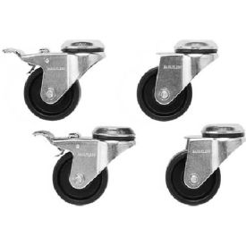 Hoffman Caster Kit (4) M12, Fits Frame, Steel/Polym