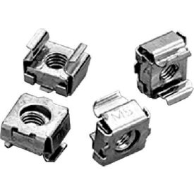 Cage Nut, Pkg 20, #12-24, Steel/zinc