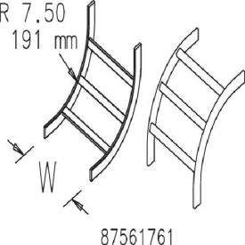 Ladder Rack, Inside Bend, Fits 24.00, Steel/Black