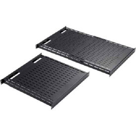 Shelf, vented, tool-less, 900-1200mm deep, Steel/Black