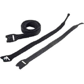 Cable Wrap, Black, 8 in, 24 Pack