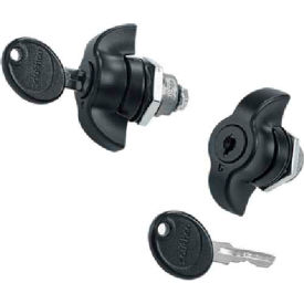 Wing Knob Key lock Zinc, Type 4, Zinc/Black