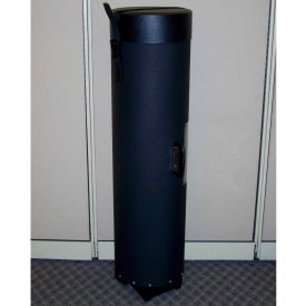511 Rotunda Graphics Case with Wheels - Trade Show Case - 12"L x 12"W x 36"H - Black