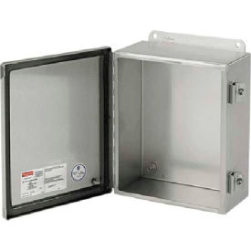 J Box, Continuous Hinge with Clamps, Type 4X, 16.00x14.00x6.00in, SS Type 304