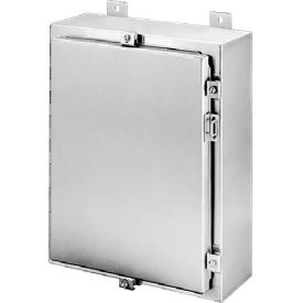 Continuous Hinge with Clamps, Type 4X, 20.00x16.00x8.00in, SS Type 304