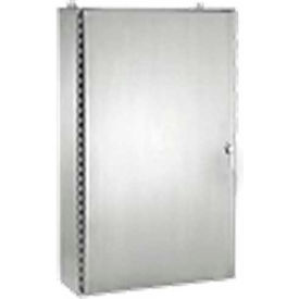 Continuous Hinge with 3-Point Latch, Type 4X, 24.00x24.00x12.00in, Stainless Steel Type 304