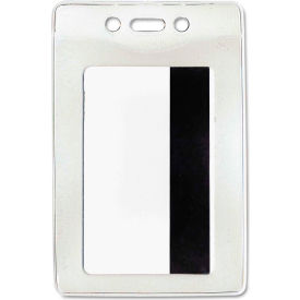 Security ID Badge Holder, Vertical, 4-1/4" x 3-3/8", Clear, 50/Box