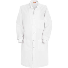 pecialized Cuffed Lab Coat, White, Poly/Combed Cotton, S