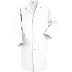 Men's Lab Coat, White, Poly/Combed Cotton, Regular, 4XL
