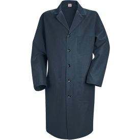 Men's Lab Coat, Navy, Poly/Combed Cotton, Regular, 46"