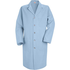 Men's Lab Coat, Light Blue, Poly/Combed Cotton, 54"