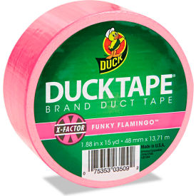Colored Duct Tape, 1.88"W x 15 yds - 3" Core - Neon Pink