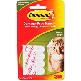 Command Poster Strips, White, 12/Pack