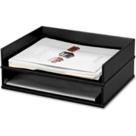 Stacking Side Loading Letter Tray 13" x 10-9/16" x 3-1/4" Black