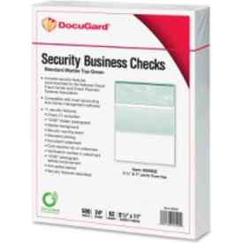 Security Business Checks with Marble Top 8-1/2" x 11" Green 500 Sheets/Pack