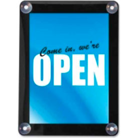 Double-Sided Window Display Sign 15" x 12-5/8" Clear