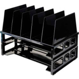 Desk Sorter with 2 Trays Black