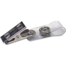 Badge Clip w/Clear Strap Clear 100/Pack