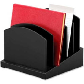 Incline File with 6 Dividers Black