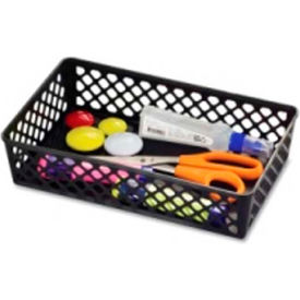 Large Stackable Supply Basket Black