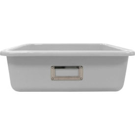 Storage Tote, 13-1/8"L x 10-1/2"W x 4-3/8"H, Tan, Polyethylene