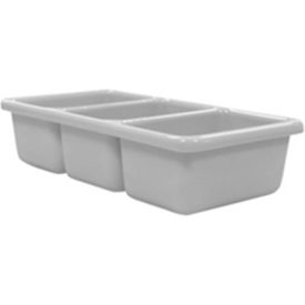 3 Compartment Tray Red - 10-1/2"L x 5-1/2"W x 2-1/2"H