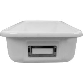 Storage Tote, 19"L x 10-1/2"W x 3-1/2"H, Tan, Polyethylene