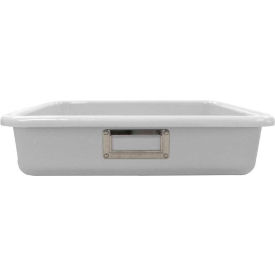 Storage Tote, 13"L x 10-1/2"W x 2"H, Tan, Polyethylene