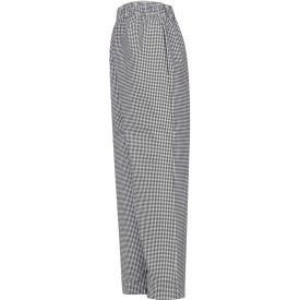 Chef Designs Baggy Chef Pants, Black & White Check, Polyester/Cotton