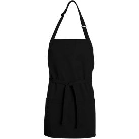 Premium Short Bib Apron, Black, 28" x 24"