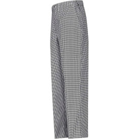 Chef Designs Cook Pants, Black & White Check, Polyester/Cotton Twill, 38" x 32"