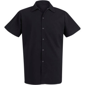 Chef Designs Spun Polyester Long Cook Shirt, Black, Spun Polyester