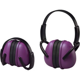 Lightweight Folding Earmuff, Dielectric, NRR 23 dB, Purple, Pack of 12